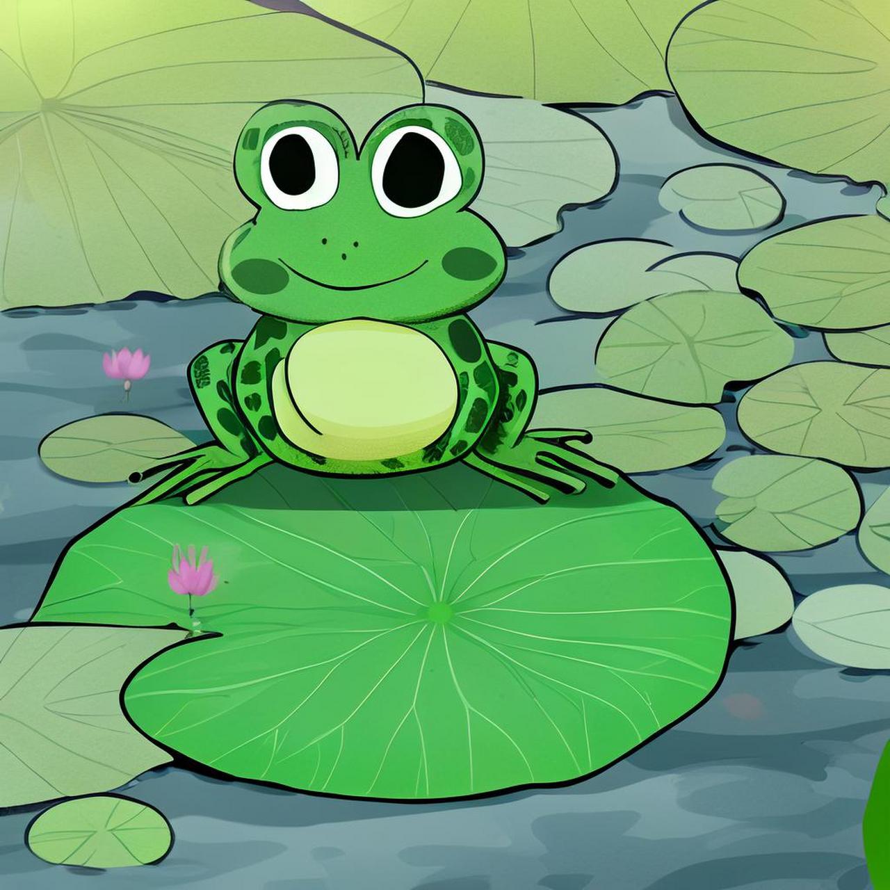 其中一只小青蛙决定离开这个地方,开始每天不停地跳跃.