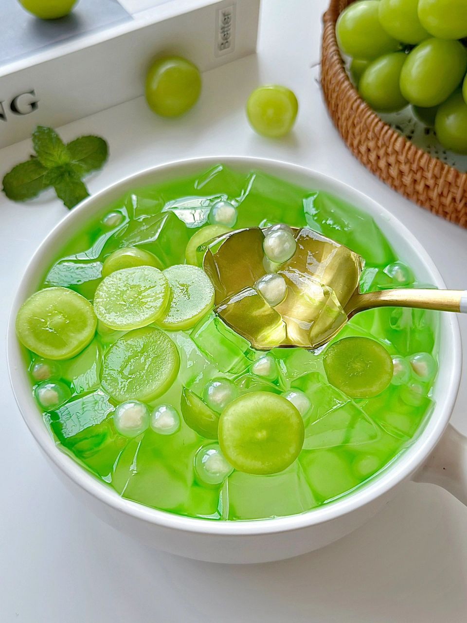 95薄荷青提冰粉! 清甜冰凉!qq弹弹!