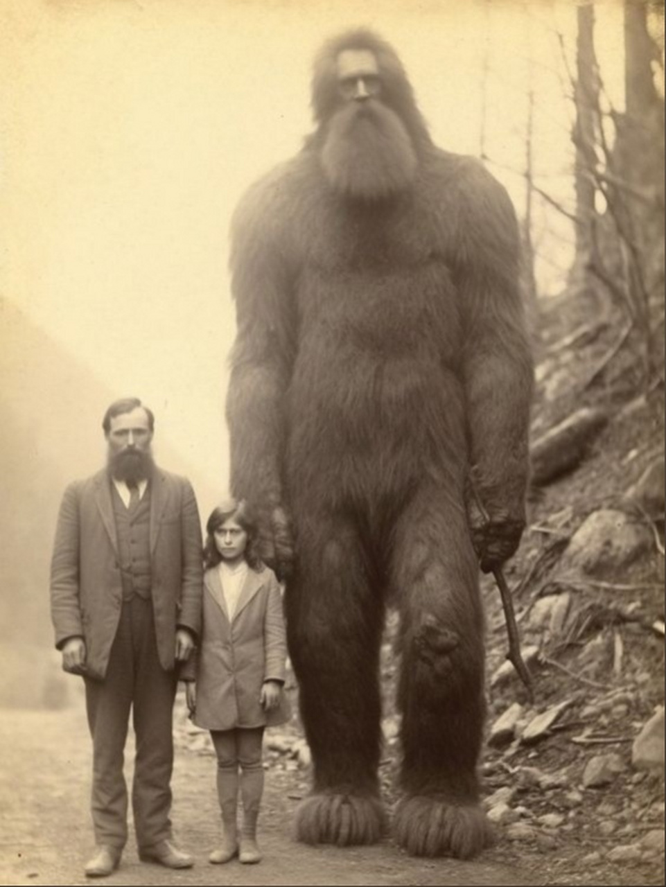 一种神秘的人形生物,据说生活在美国西北部和加拿大西部.