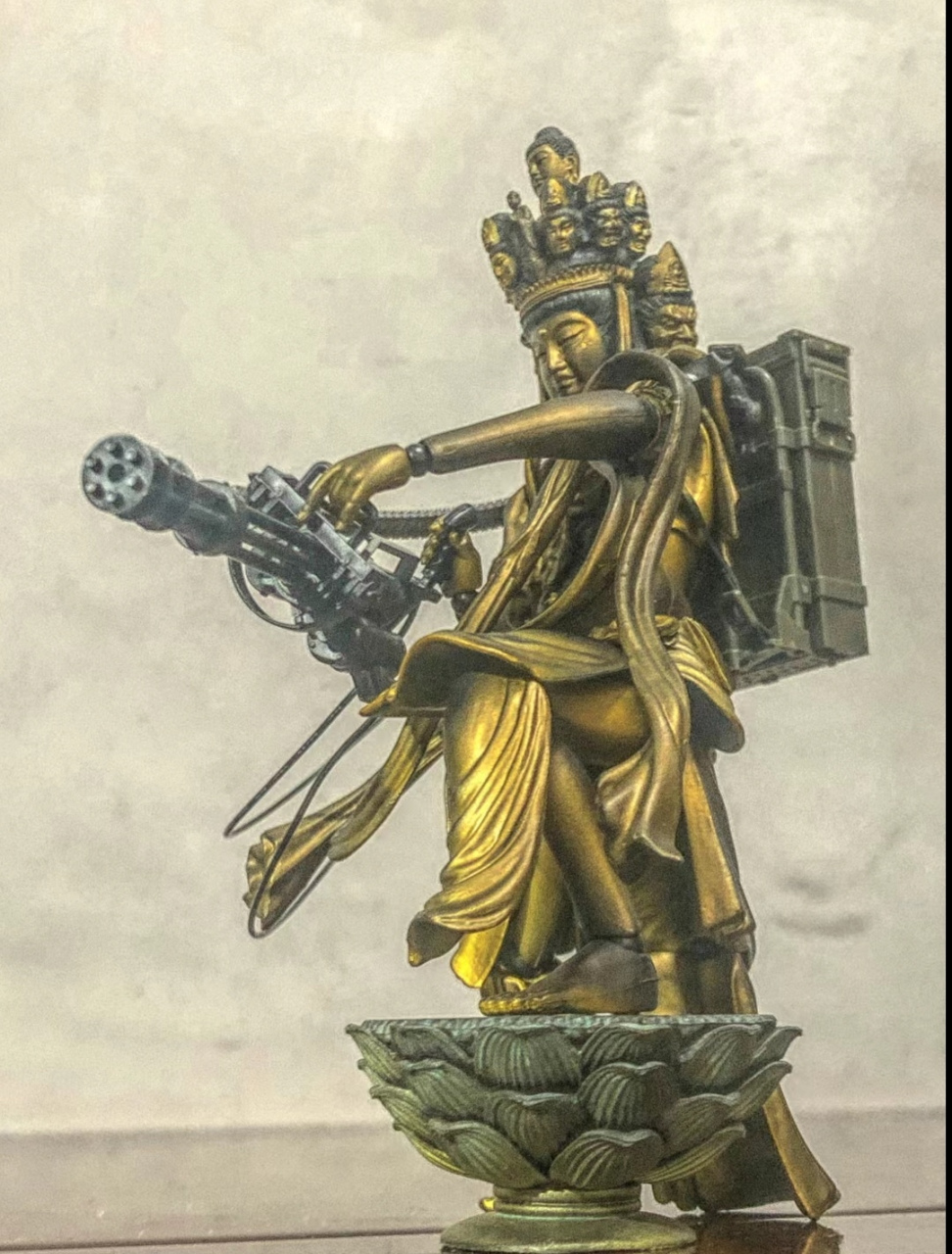 大慈大悲南无加特林菩萨,跪下忏悔吧!#搞笑# #趣图搞笑# #幽默