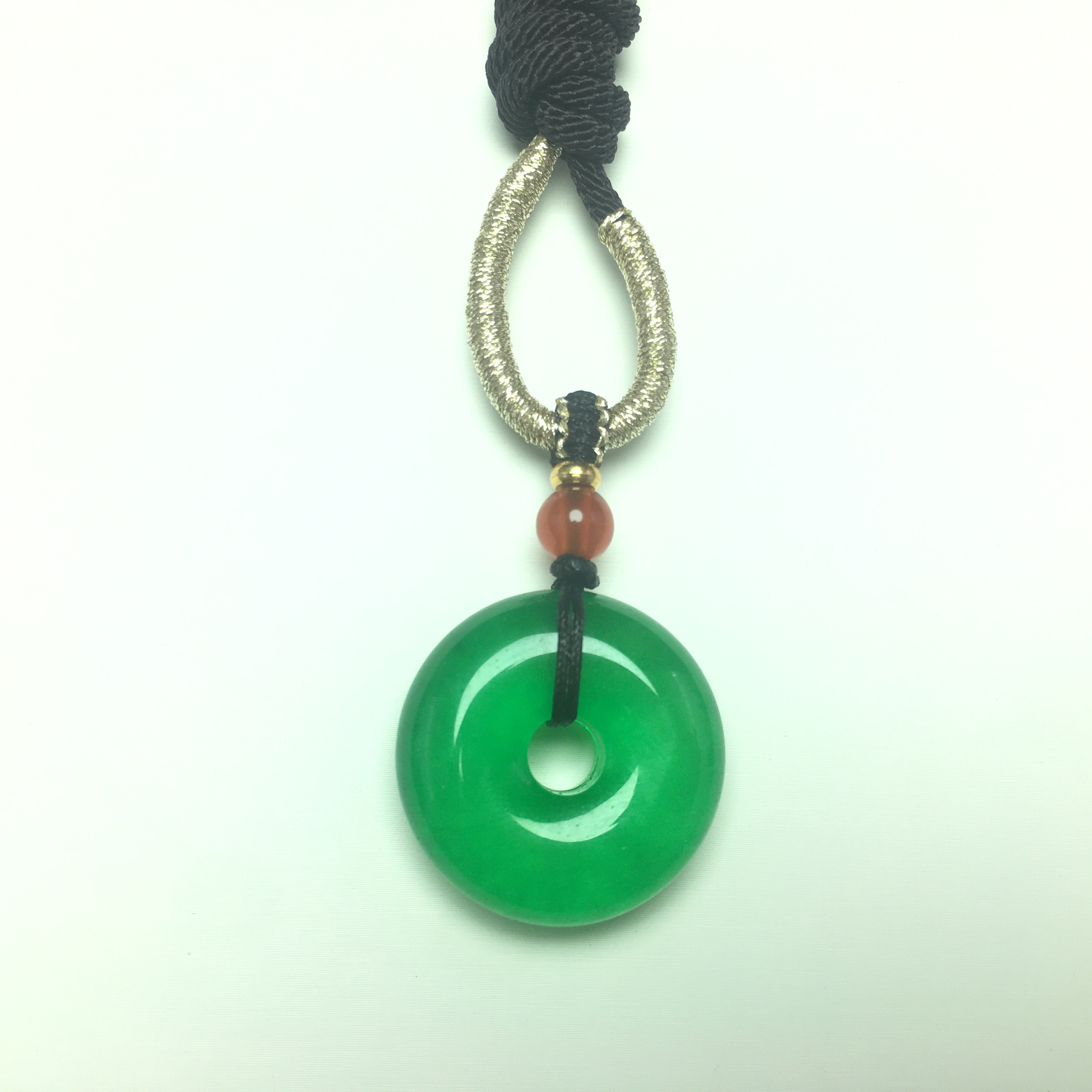 独龙玉满绿平安扣