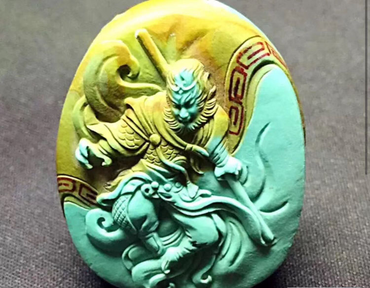 俏色绿松石这样巧雕谁能拒绝