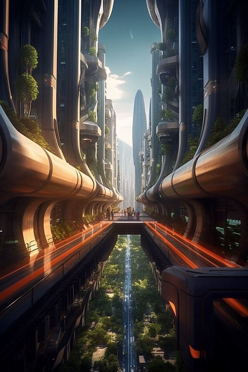 未来城市 #百度ai绘图黑科技