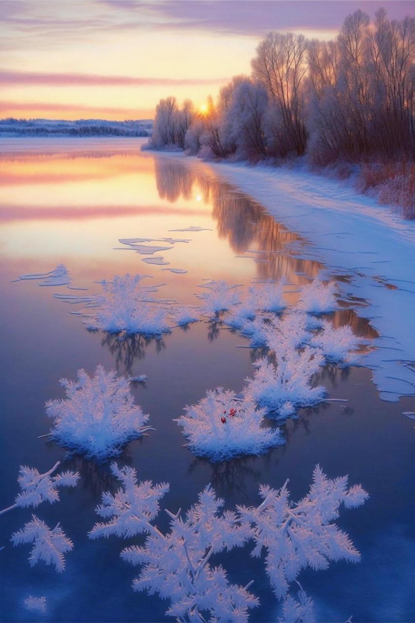 雪后的哈尔滨松花江的冰花,拉满冬日氛围感,你期待了吗