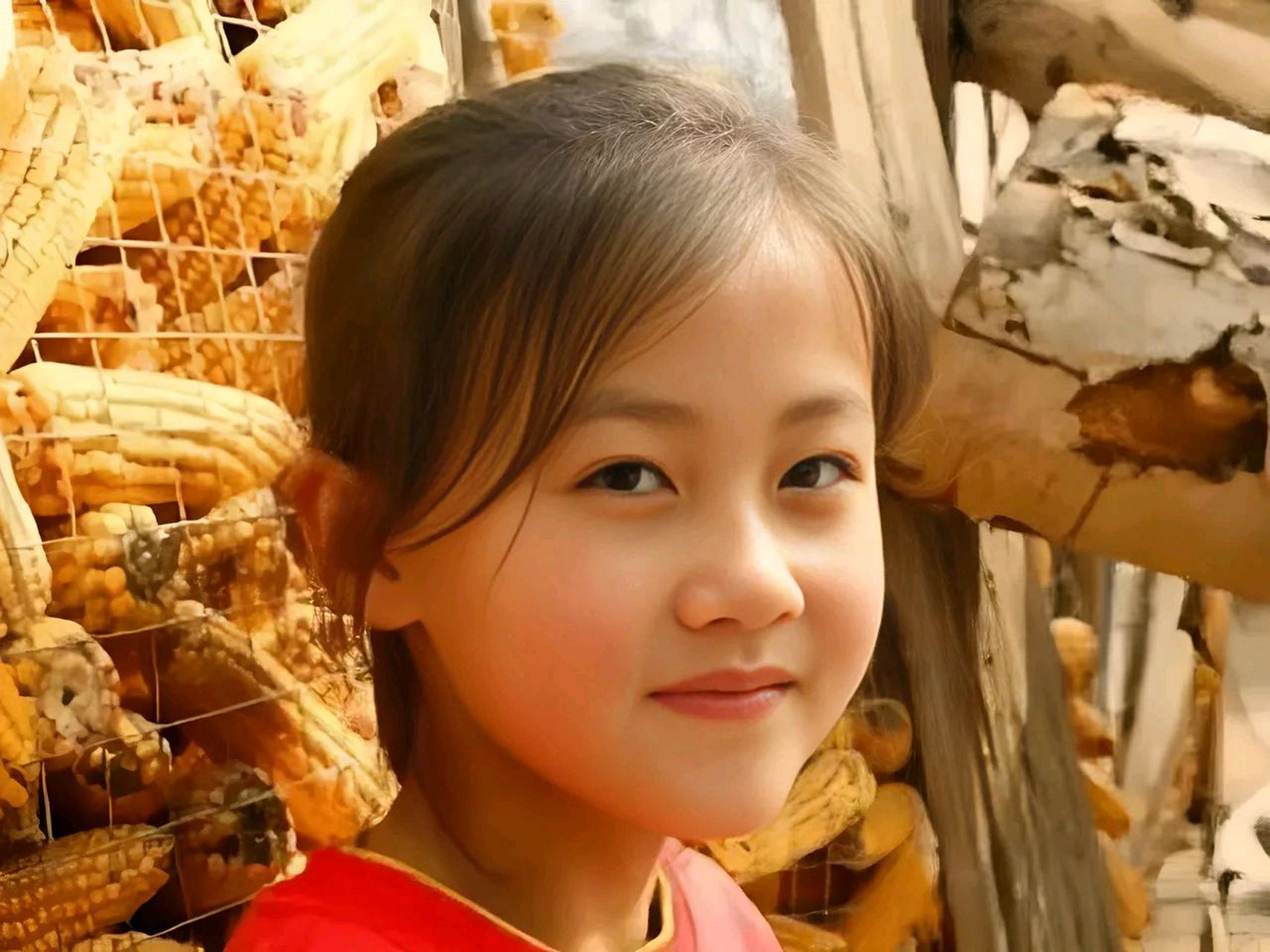 照片中这个漂亮可爱的小女孩,名叫铁嘉欣,来自于宁夏艰苦山村