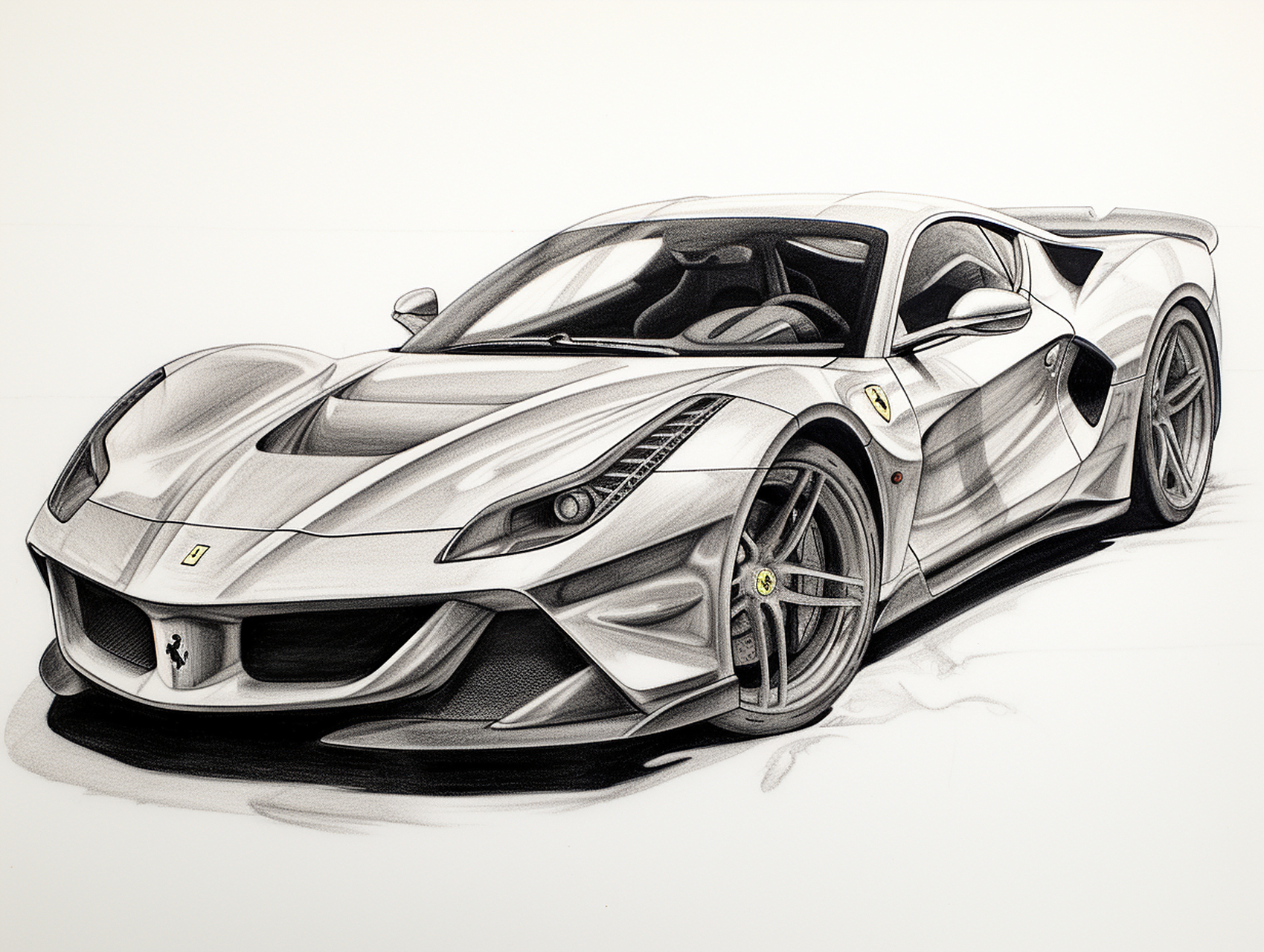 素描# #ai绘画# #法拉利