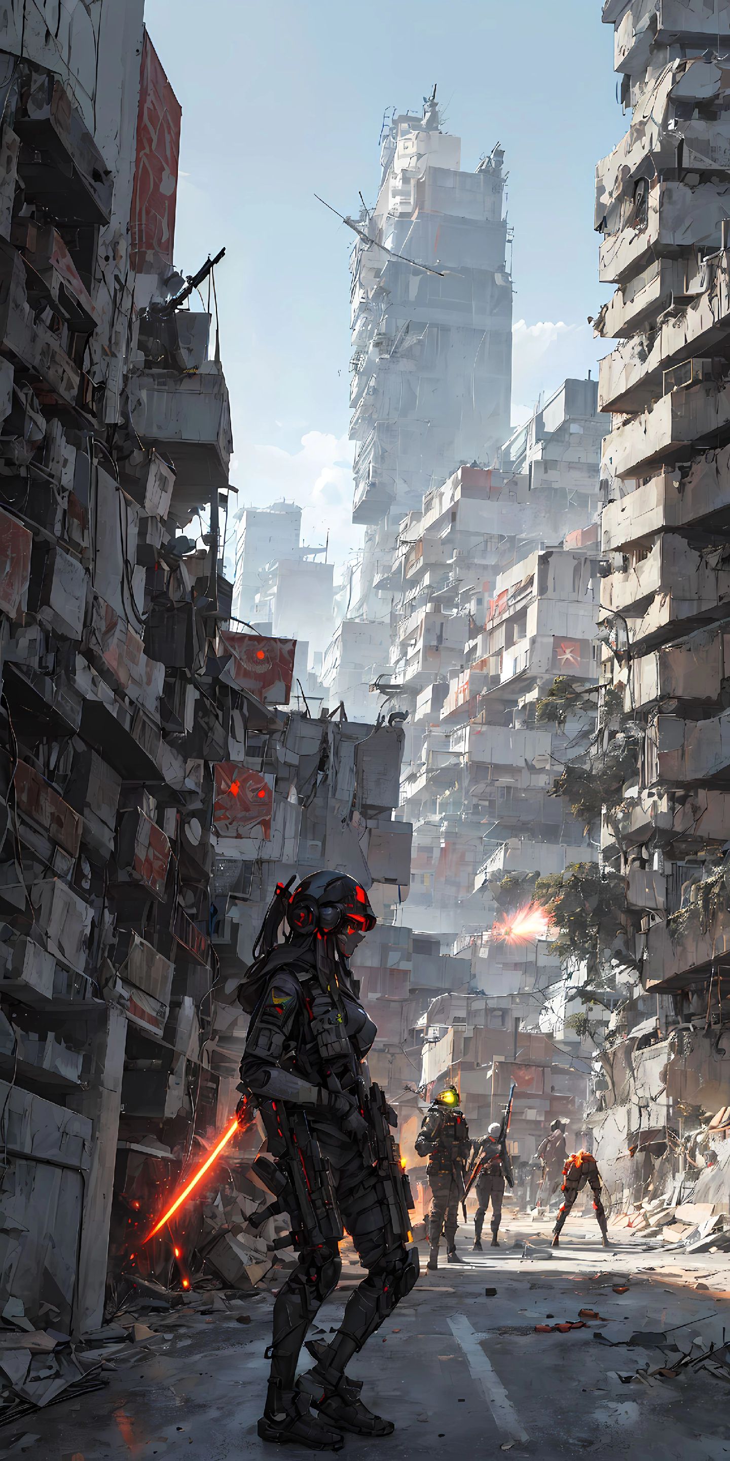 ai创作欣赏:未来佣兵的战争