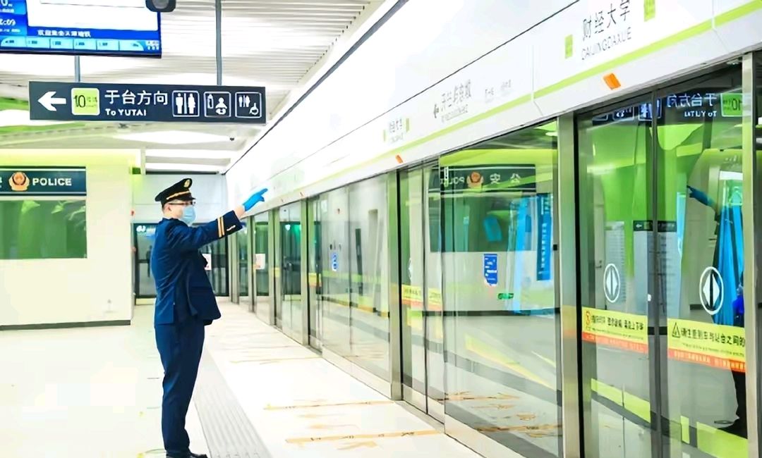 天津地铁十号线路今日试运行(11月18日)