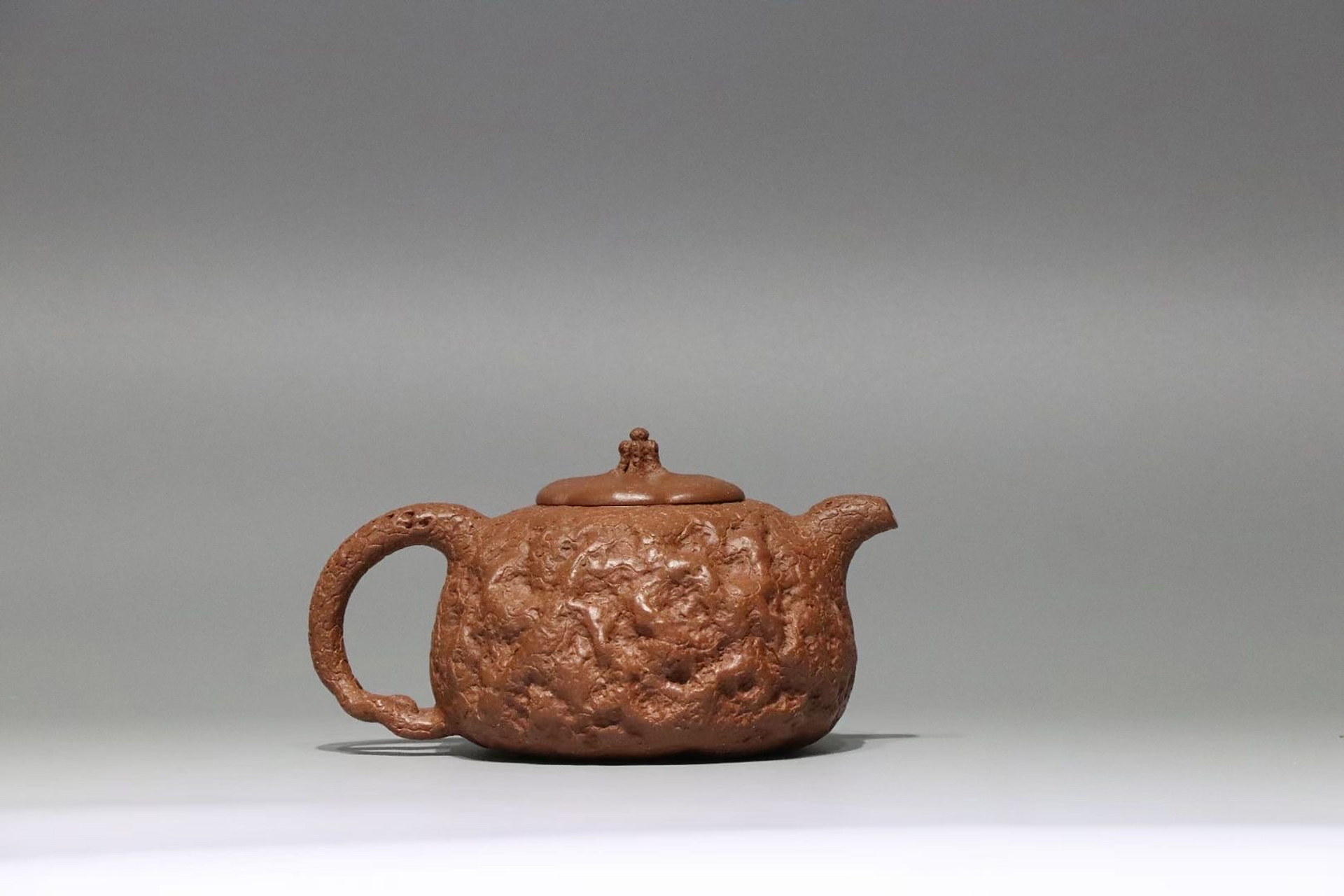 供春名家 邵惠雄全手降坡泥供春壶 容量285cc,黄龙山原矿顶级红降坡