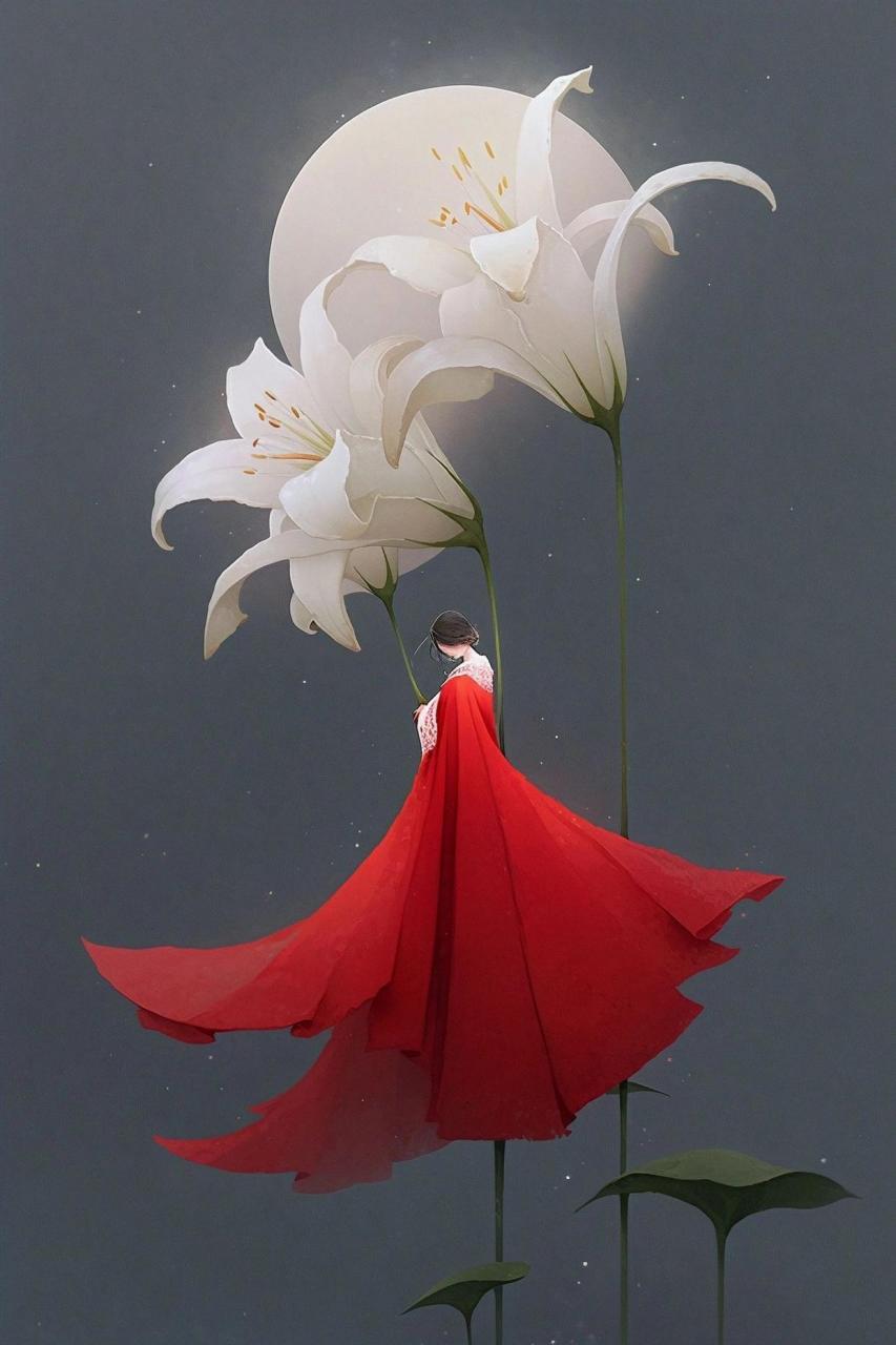 壁纸～女人花 #绘画欣赏