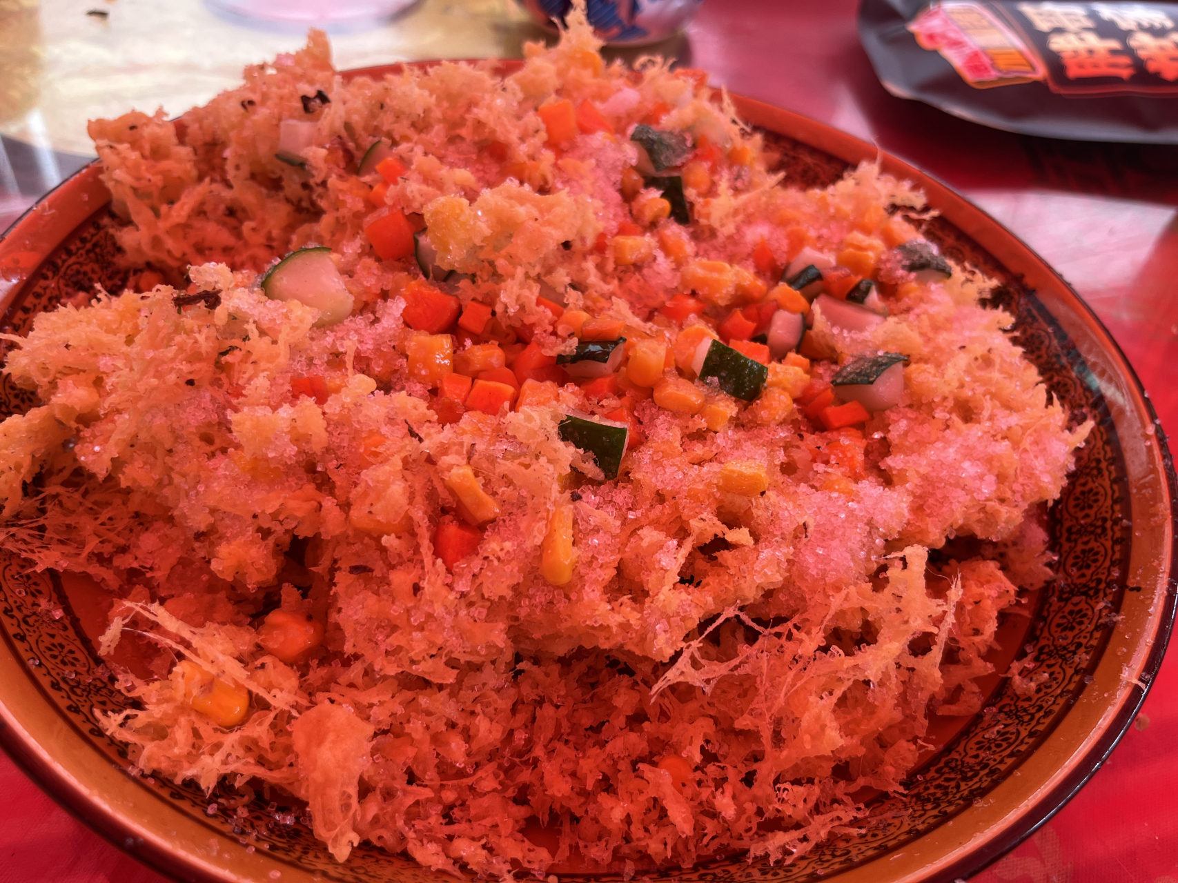 今天满月酒吃的这道菜脆脆的甜甜的,但是我不知道叫什么,是怎么做的