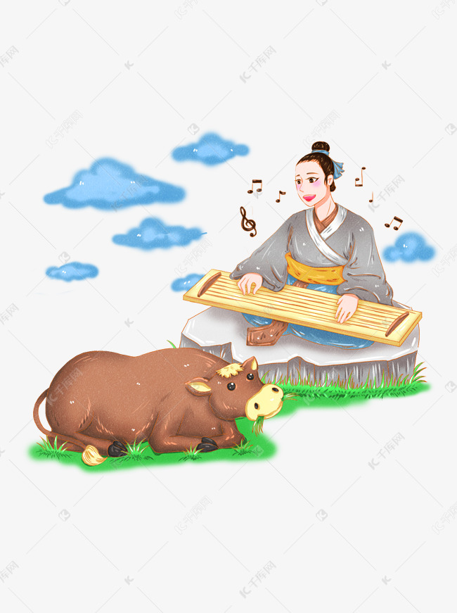 经典成语"对牛弹琴"战国时代,有一个叫公明仪的音乐家