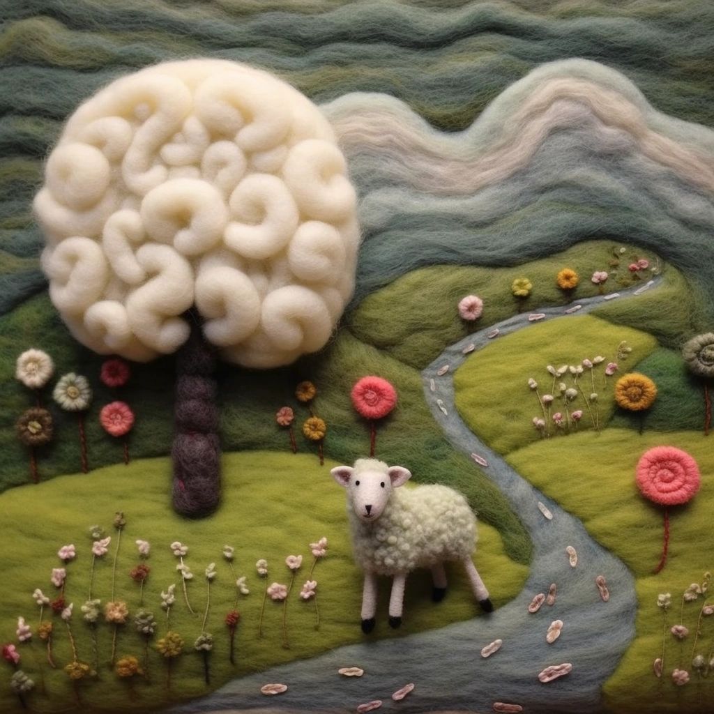 羊毛毡画简单图片