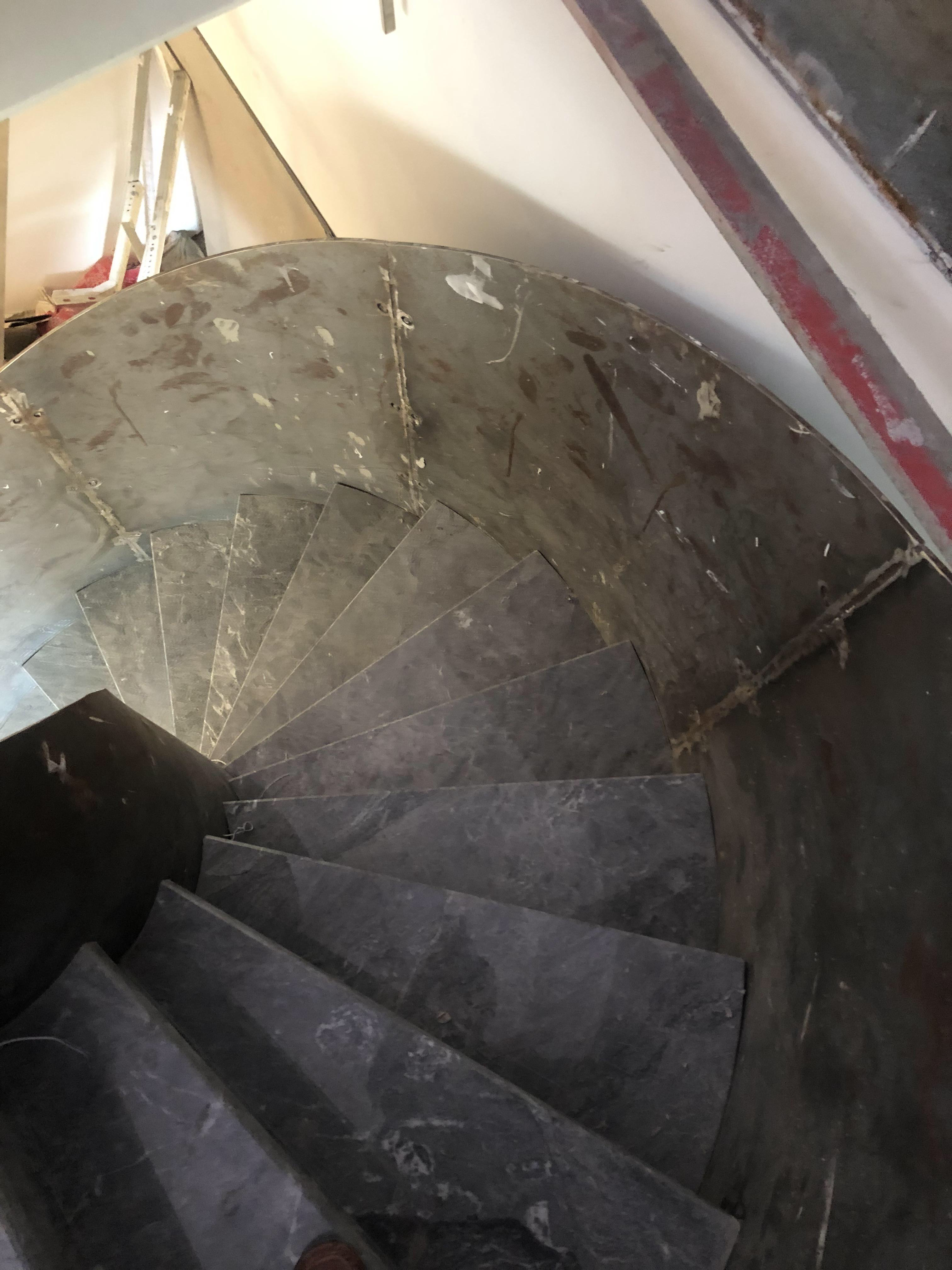 天津南一石材天然大理石幻影灰楼梯踏步