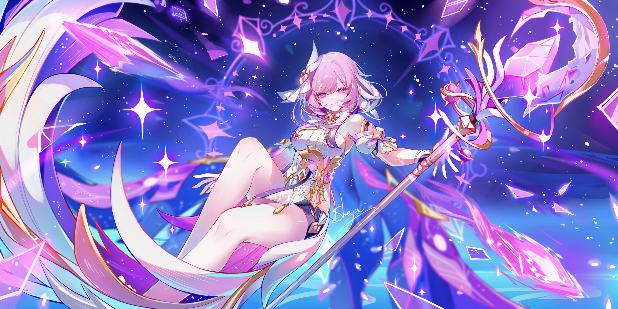 画师:sheya,爱莉希雅(粉色少女)#二次元美图# #我爱二次元# #崩坏3