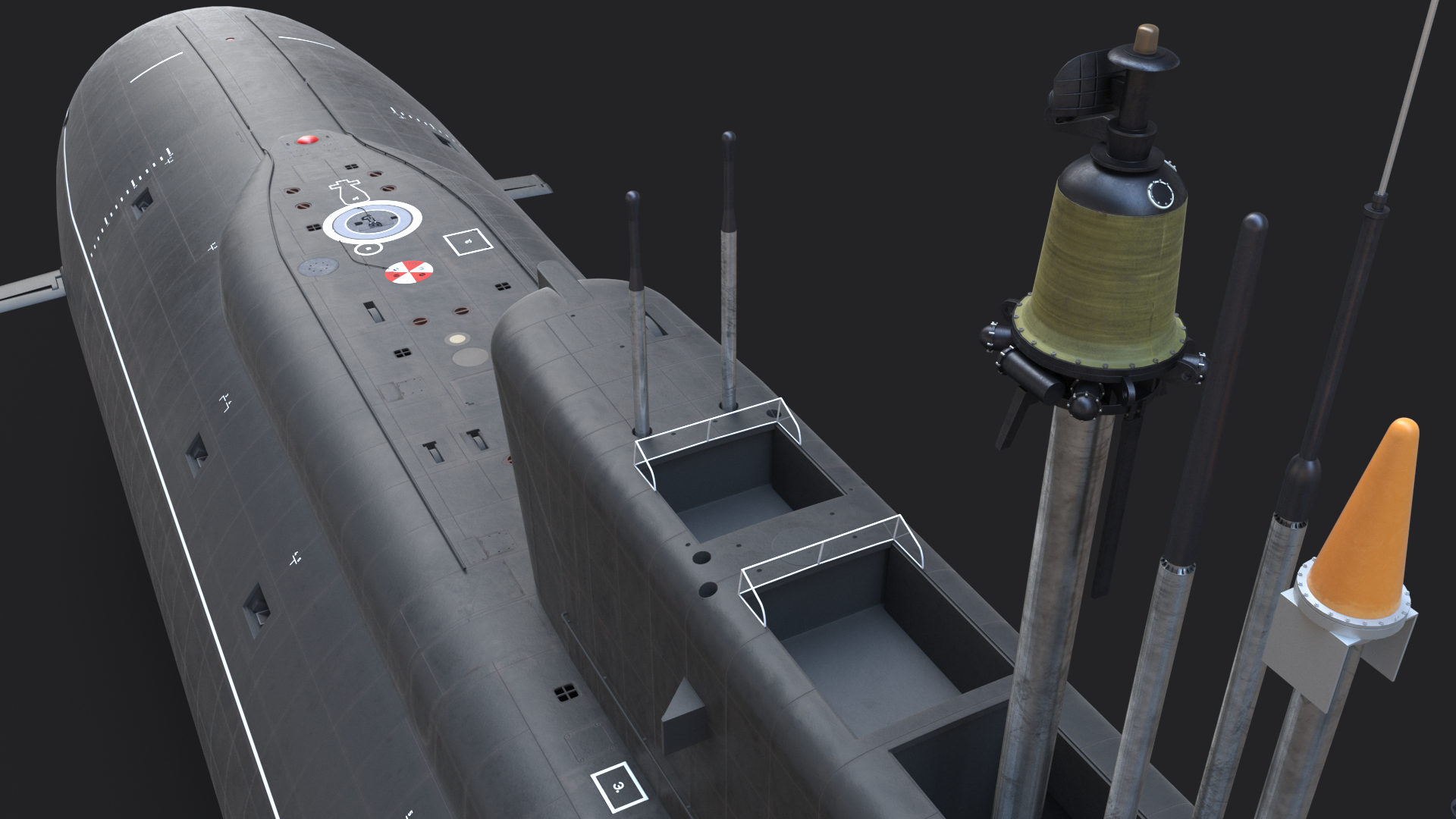 建模欣赏:俄罗斯955型北风之神级战略导弹核潜艇