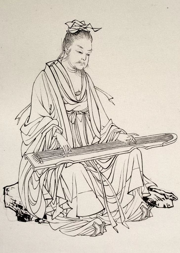 蔡岚白描人物欣赏