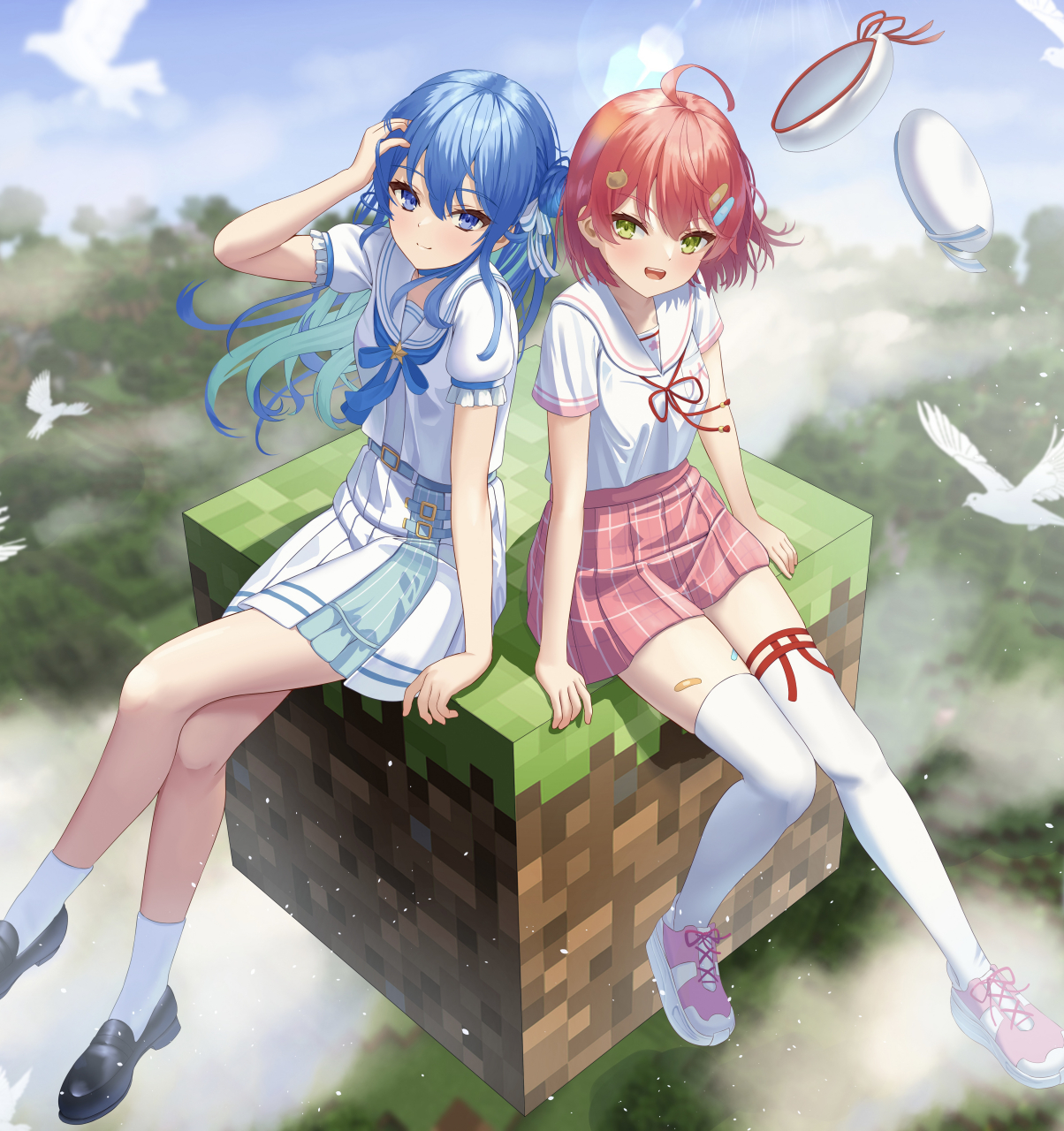 到达我的世界最高点[三哈]——星街彗星&樱巫女(vtuber)#二次元