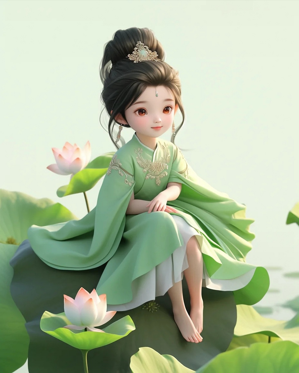 好可爱的莲花仙子