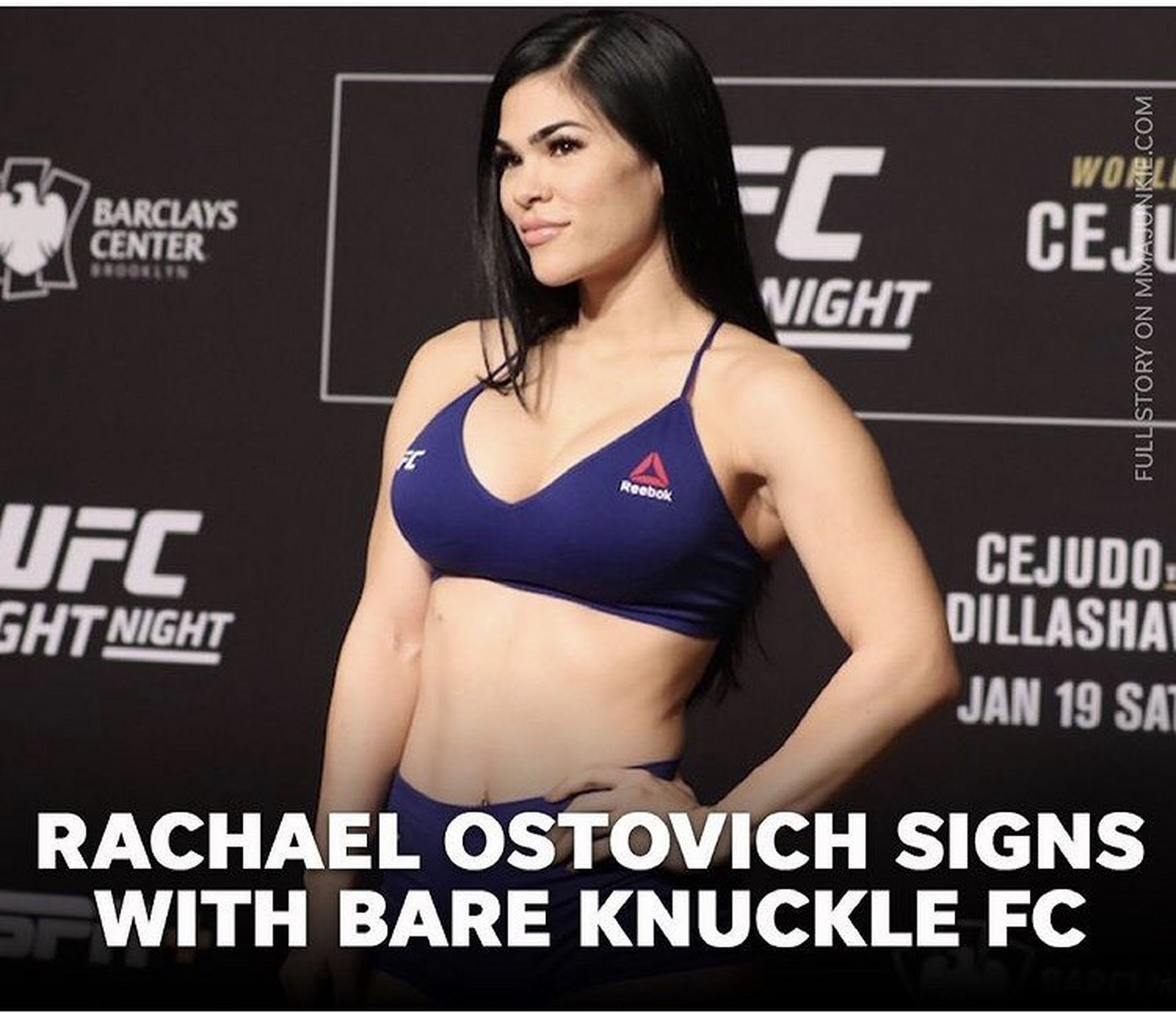 前ufc女子选手瑞秋正式与著名裸拳比赛签约.