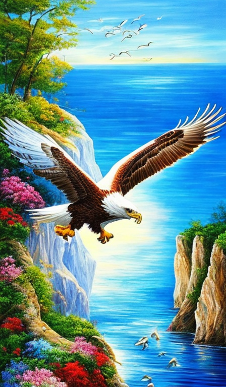 红鹰展翅高飞图片图片