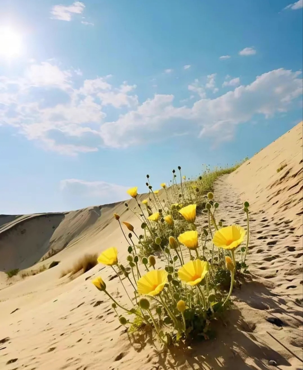 沙漠里的花,这顽强的生命力啊!