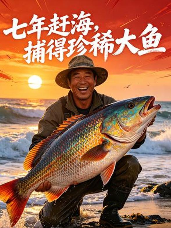 七年赶海，捕得珍稀大鱼
