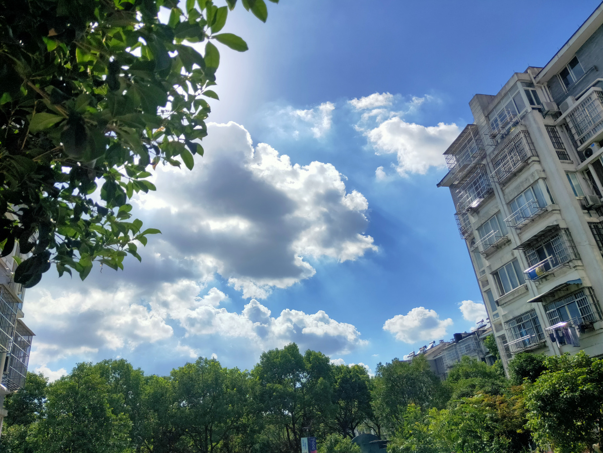 嘉兴的天气景色夜幕