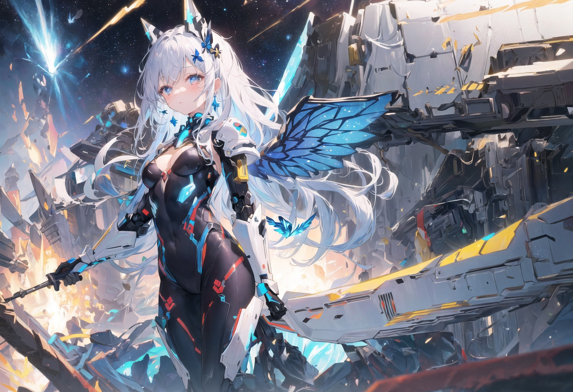 白发机娘yyds[吃鲸][吃鲸]#二次元# #ai绘画# #二次元美图# #动漫