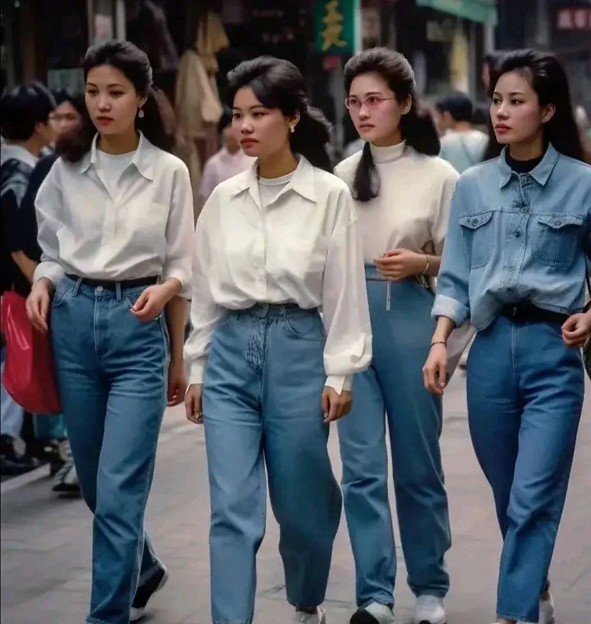 这是一组拍摄于90年代的照片中,照片中的主角是几位重庆妹子,照片中的