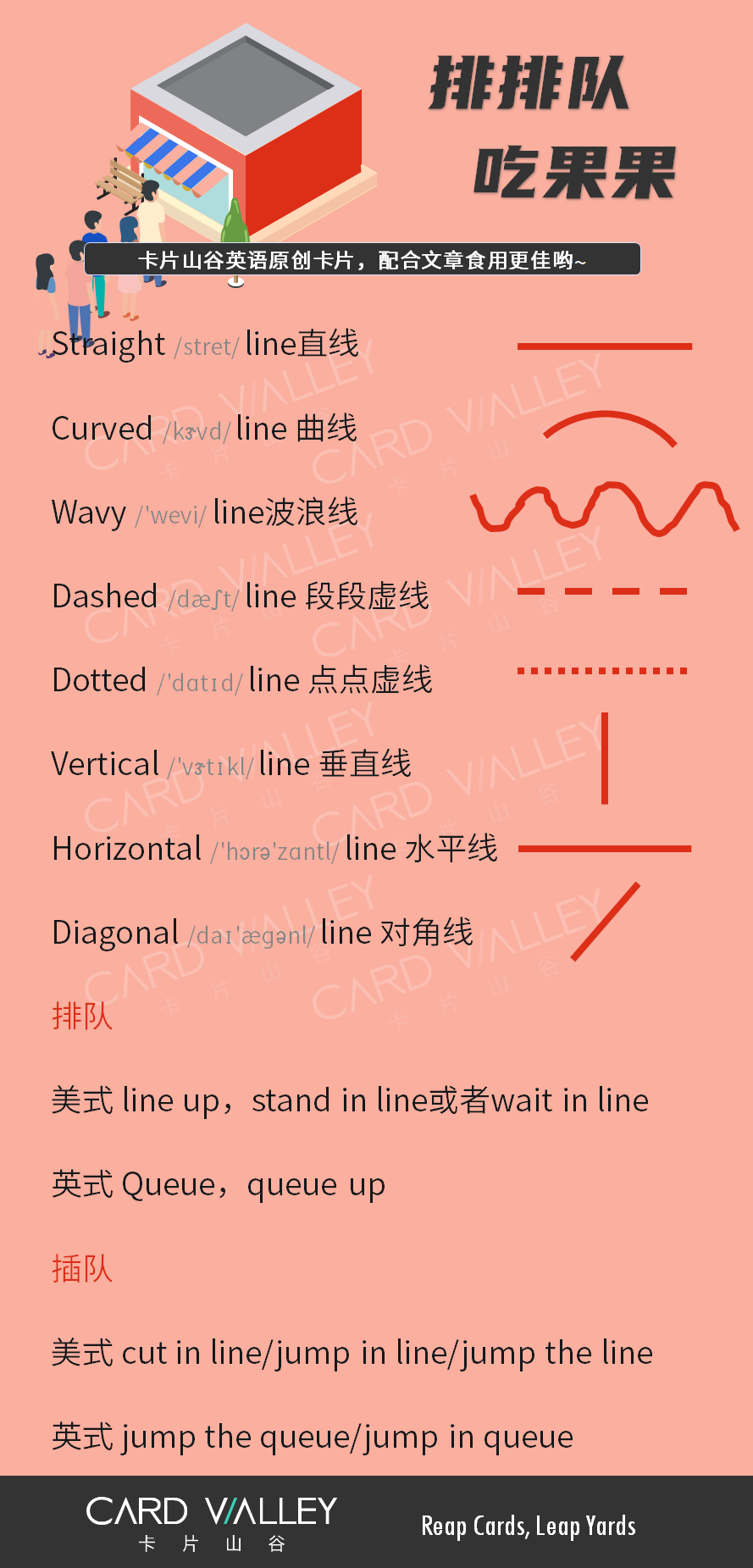 如何用英文说"别插队"?dont啥呢?