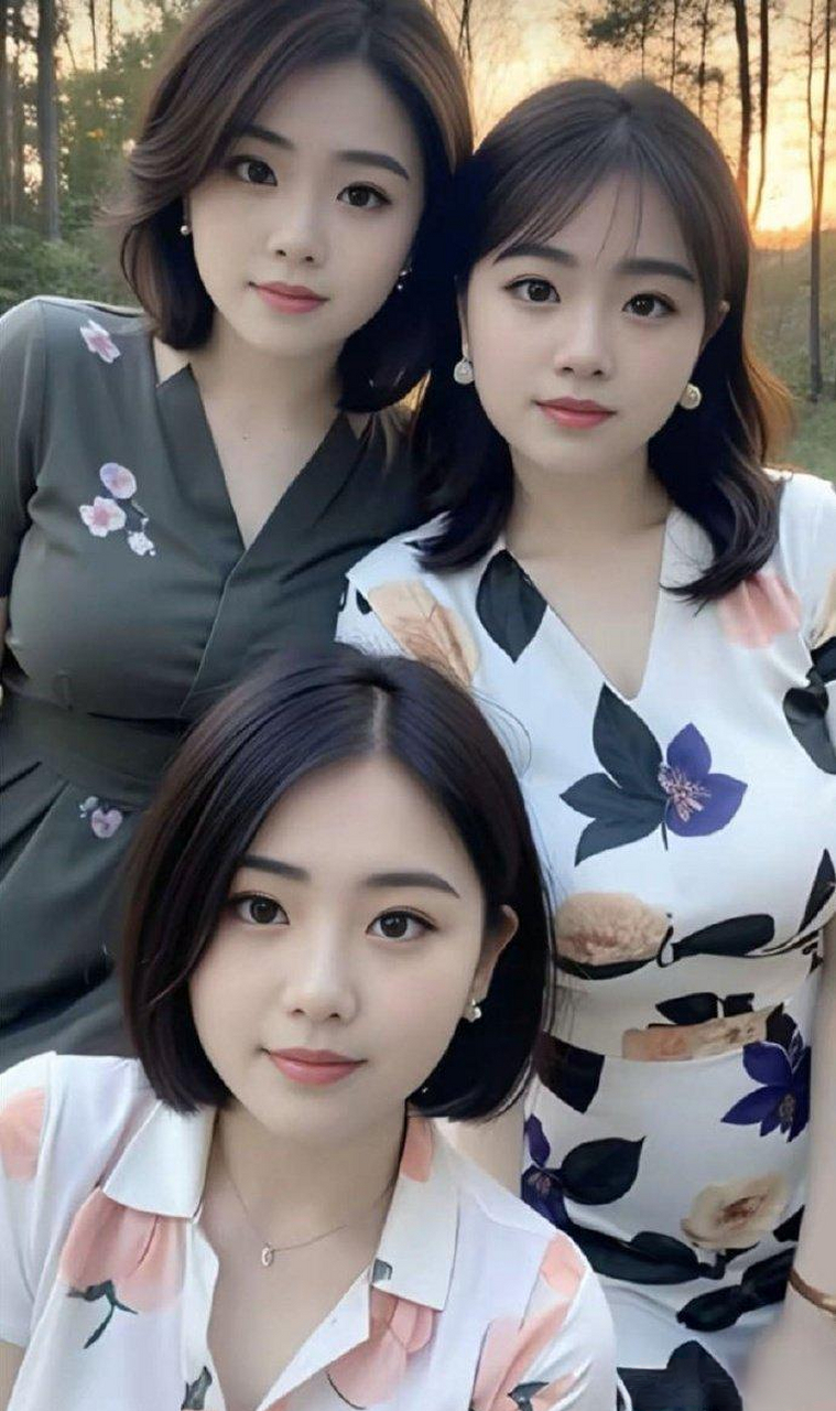 三朵金花,百看不厌#养眼美女