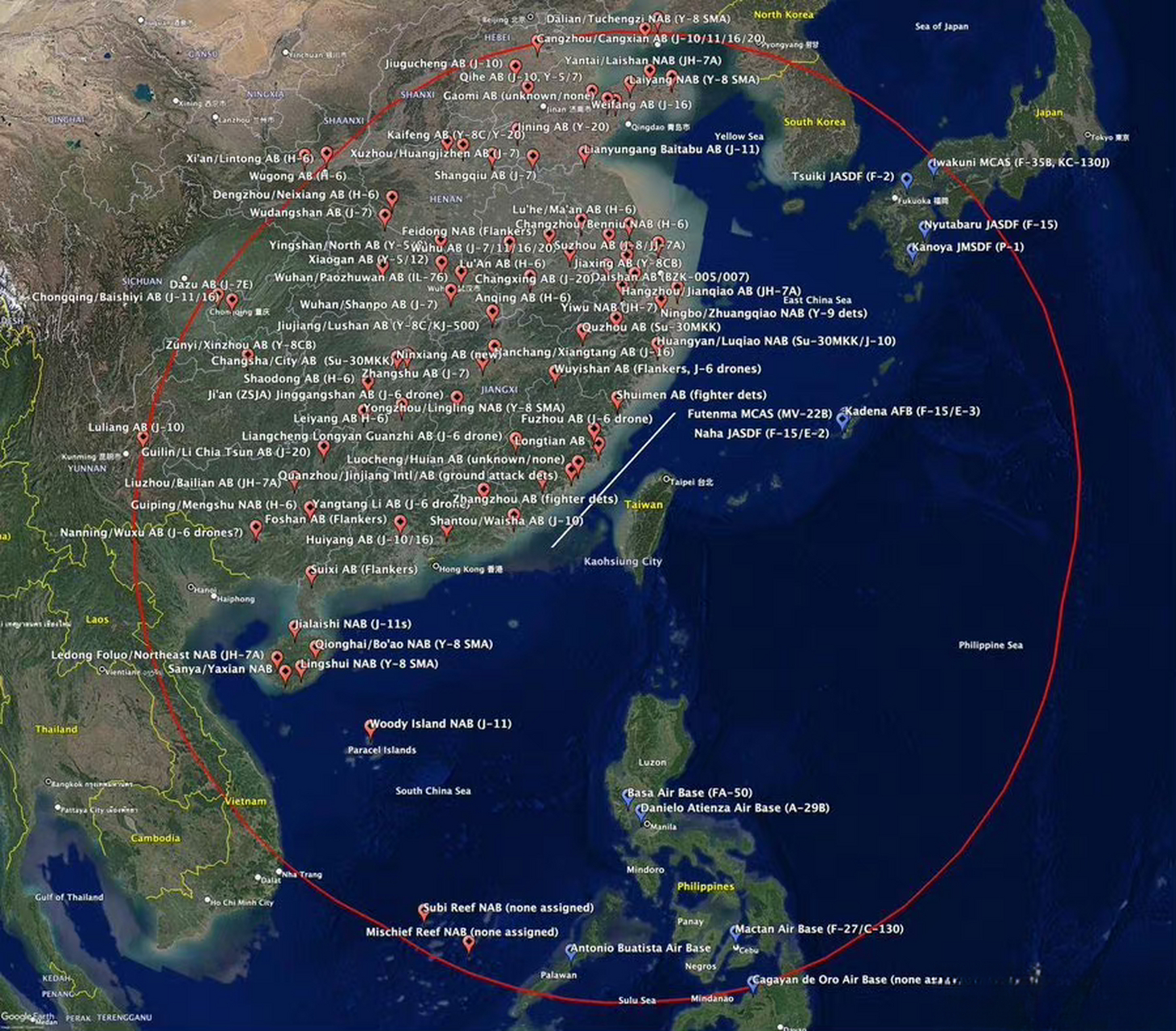 中国空军基地一览表图片