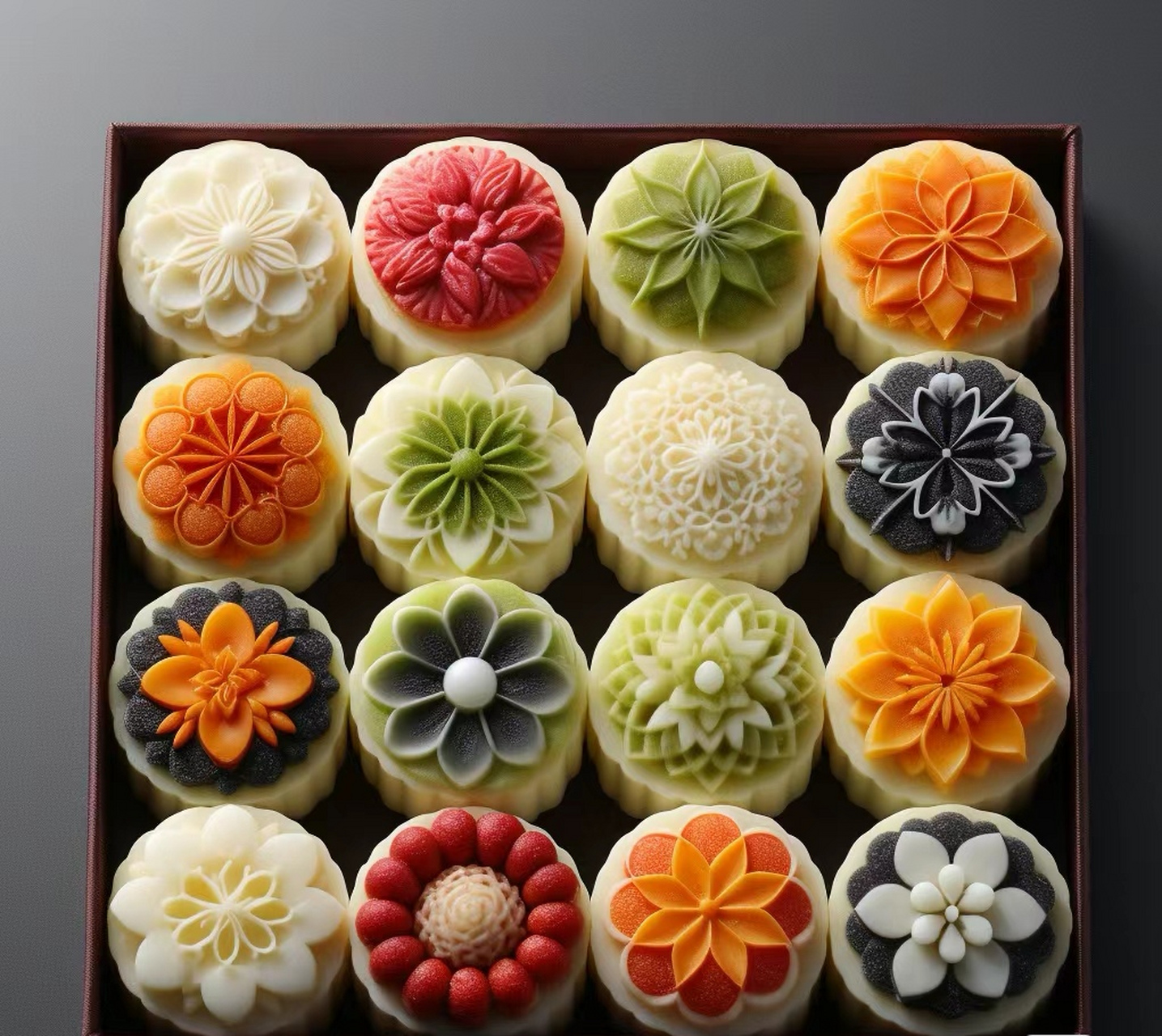 omg ,宋式茶点,美翻了,甜甜的颜色 # ai #国风#糕点#我要上热门