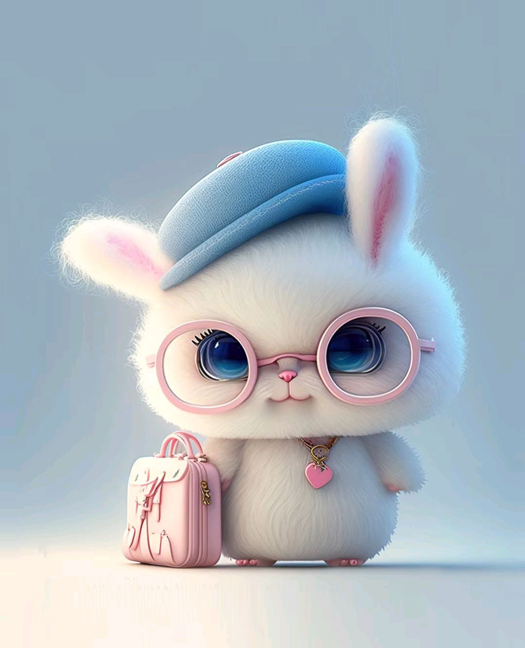 戴眼镜的小兔兔