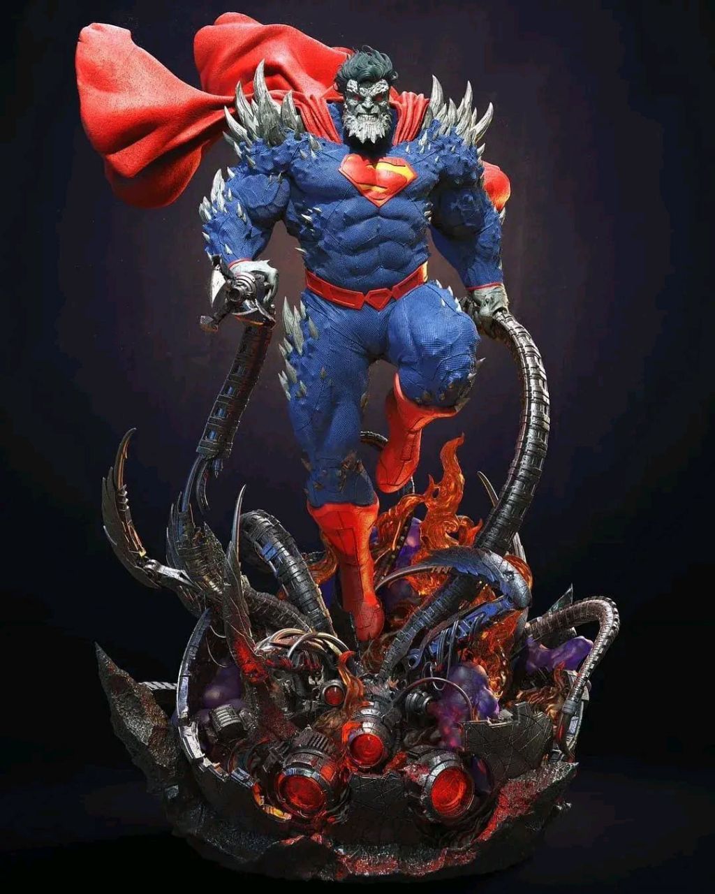 模型欣赏:毁灭日 超人雕像. #动漫# #模型# #超人