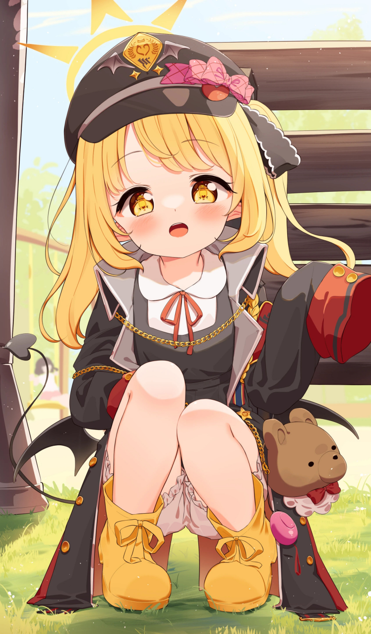 黄头发的小萝莉,袖子比手还长[偷笑]#二次元#  画师: セトマン