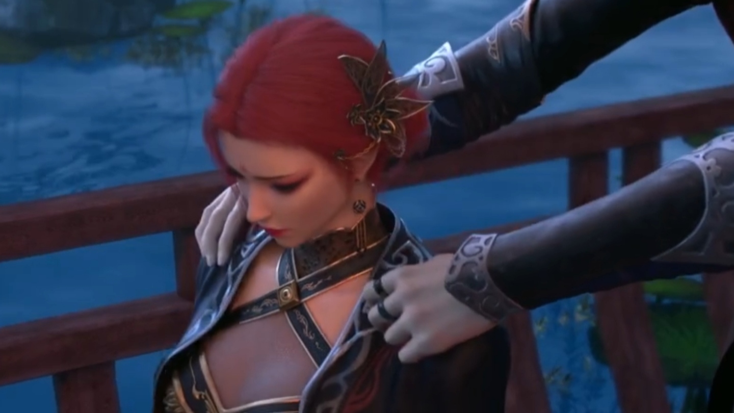 斗破苍穹:萧炎和雅菲加戏,这个动作很暖