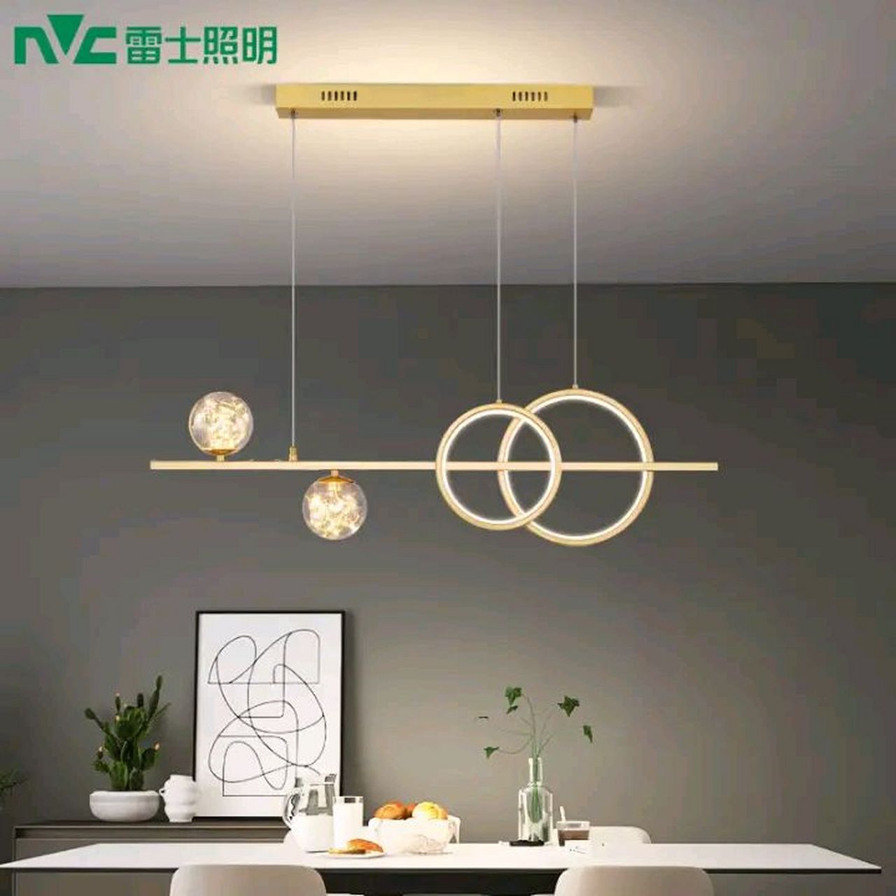 雷士这款灯具的光源类型是led,风格为现代轻奢.