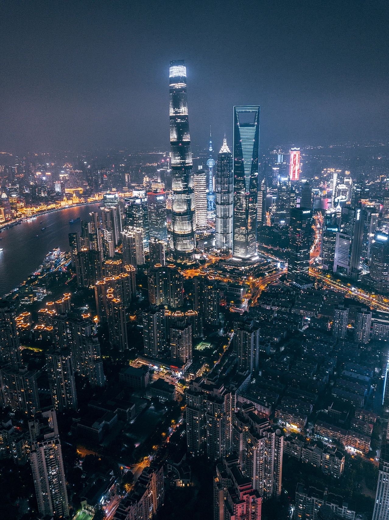 上海夜景航拍图片