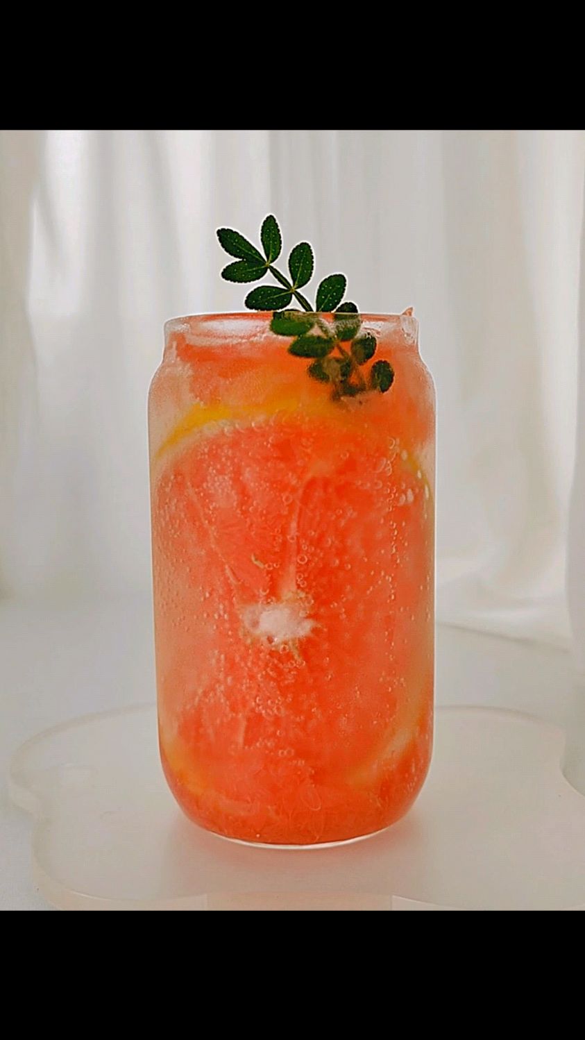 西柚气泡水自制饮品第73道简单高颜值在家轻松复刻