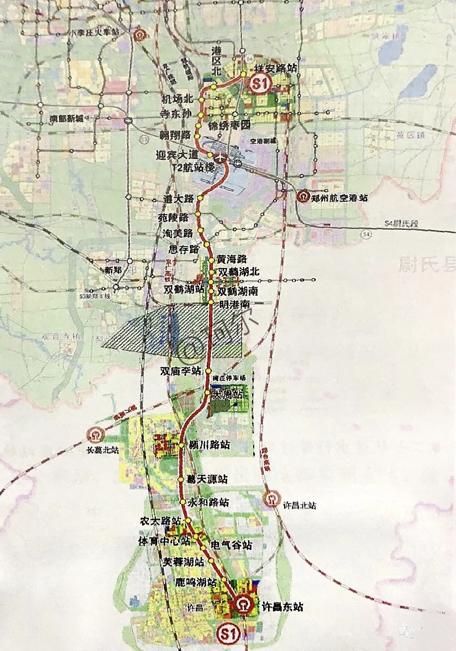 郑许市域铁路线路图图片