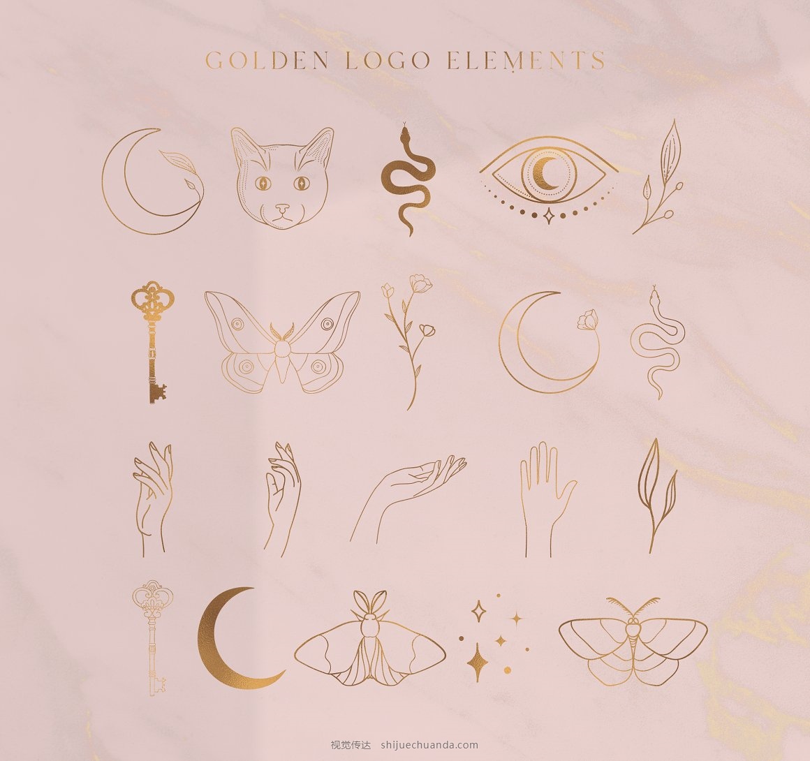 Golden Logo Elements. Esoteric-1.jpg