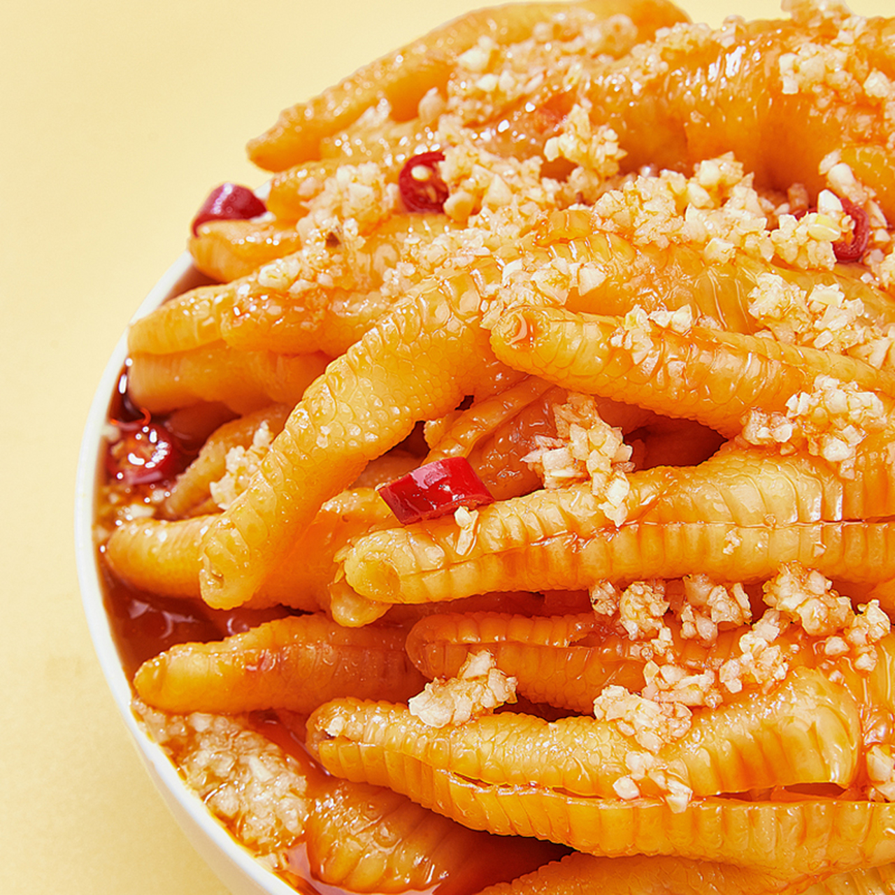 好吃又美味  脱骨侠蒜香酸辣甜无骨鸡爪1000g 网红去骨凤爪零食休闲