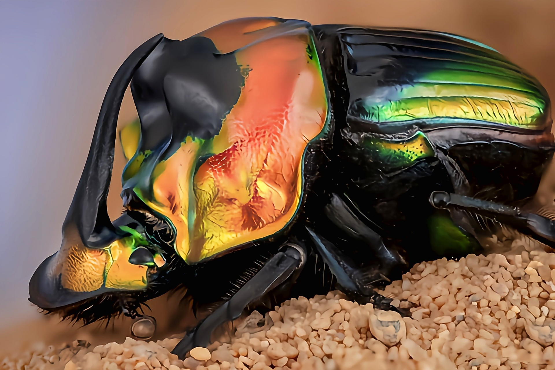 每天认识一种昆虫——帝王突蜣螂 帝王突蜣螂别名彩虹帝王粪金龟原产