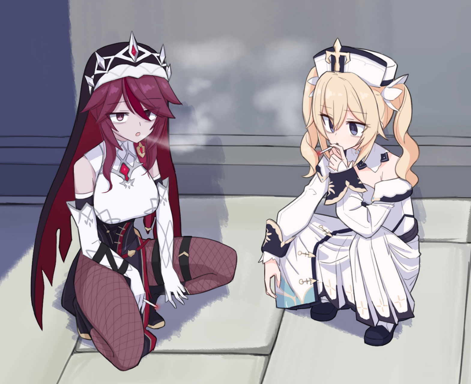 蒙德教父芭芭拉(和她的手下罗莎莉亚) 画师:bebetang