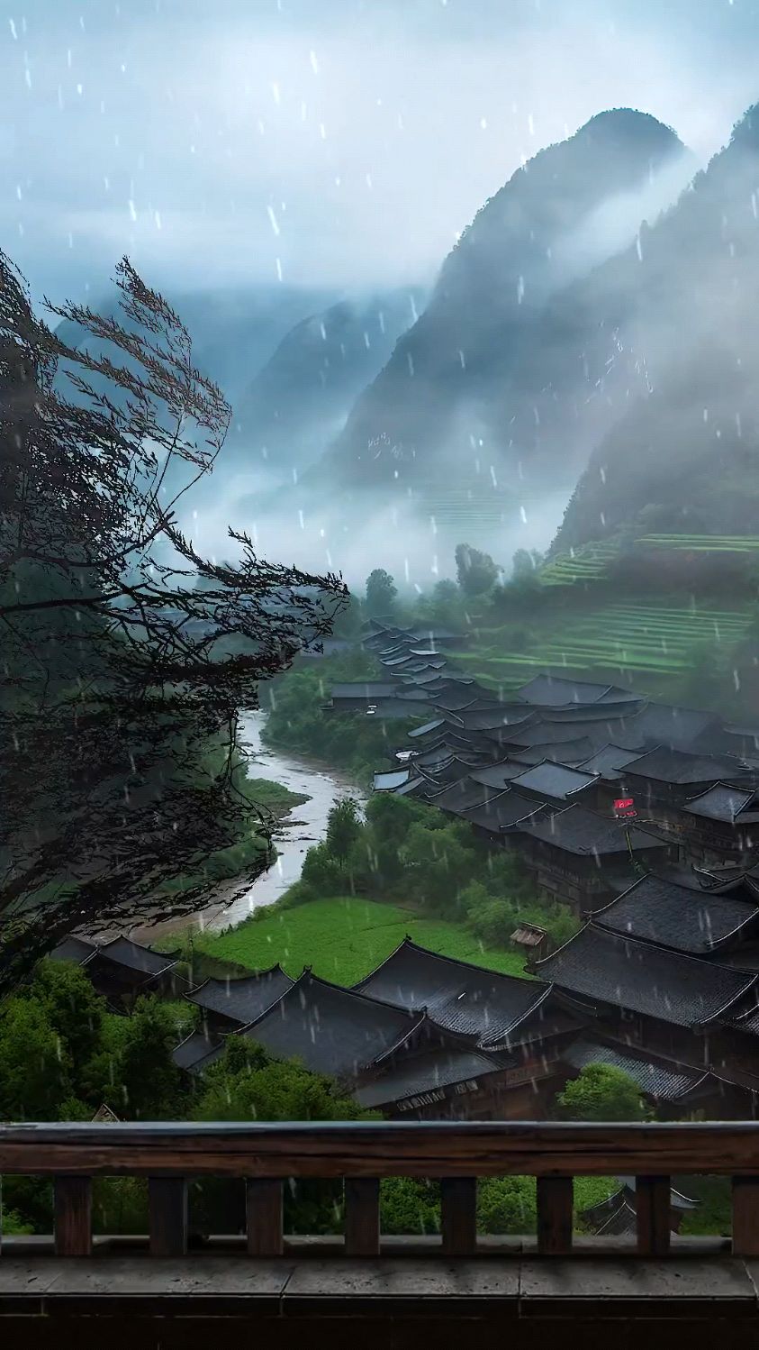 山间的雨,嘈杂又宁静