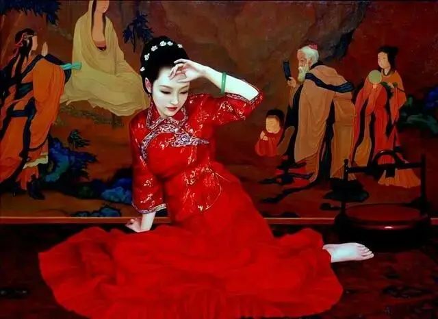 油画艺术能妖冶吗,薛雁群画的美女油画,女人竟然没有一点情色味