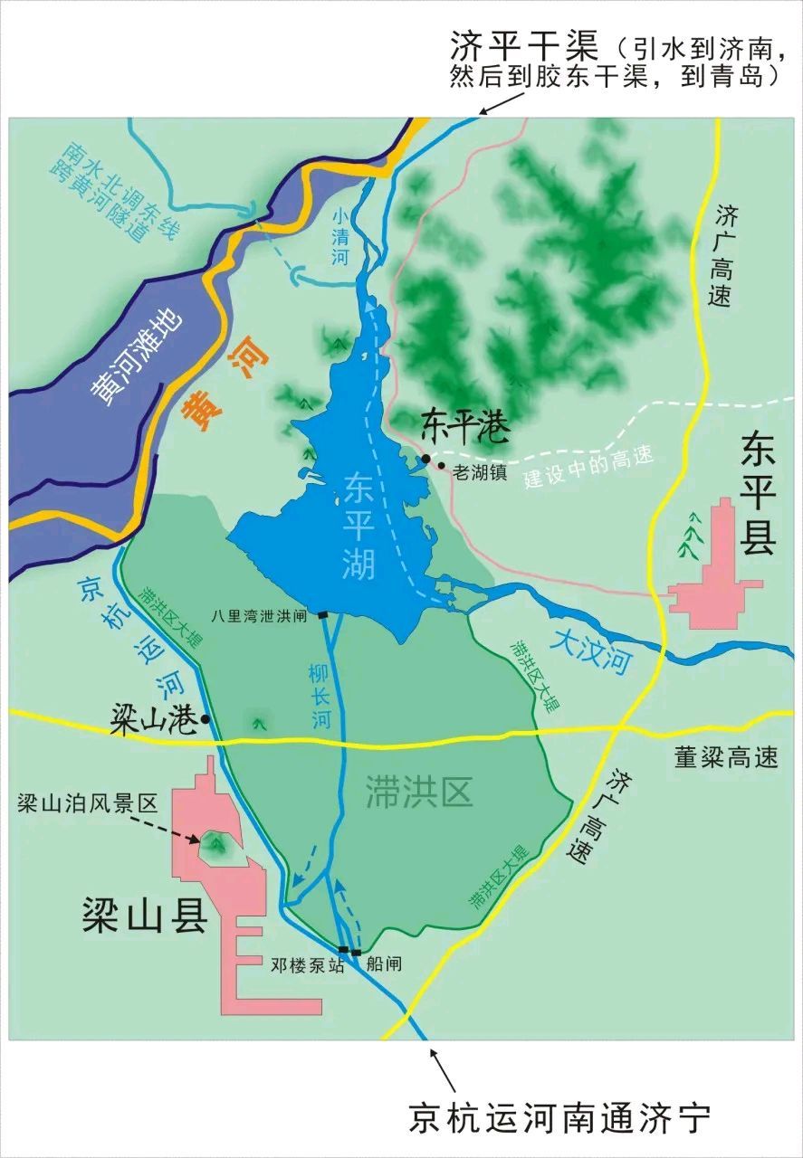 东平水库地图图片