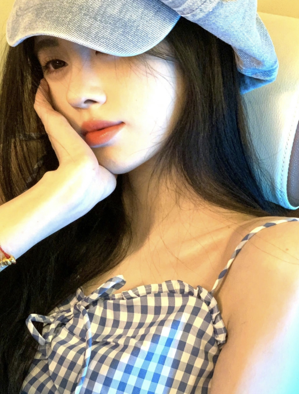 鞠婧祎捂脸自拍,可爱#我和ai有话说